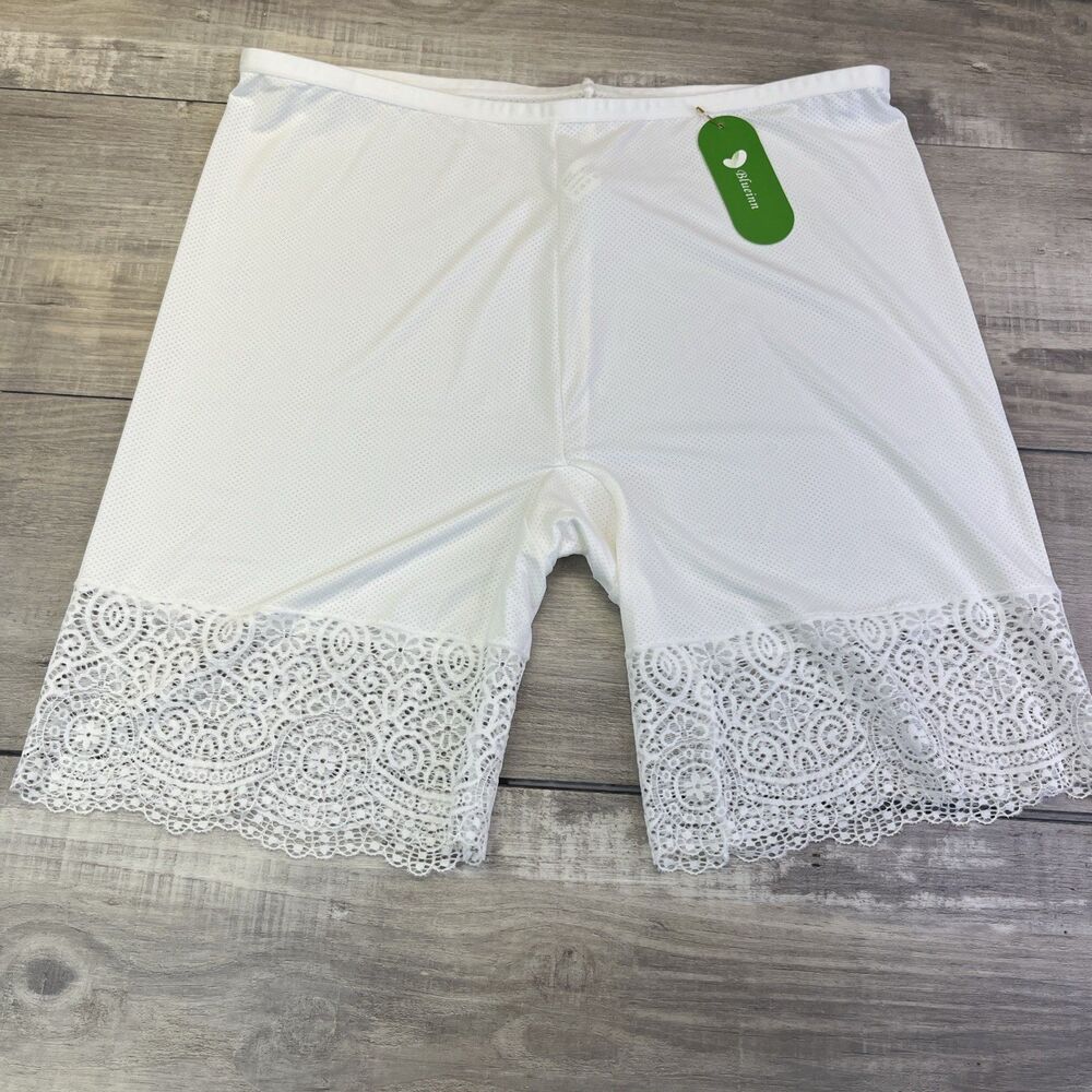 Blueinn Womens Slip Shorts White Size 2XL Anti Chafing